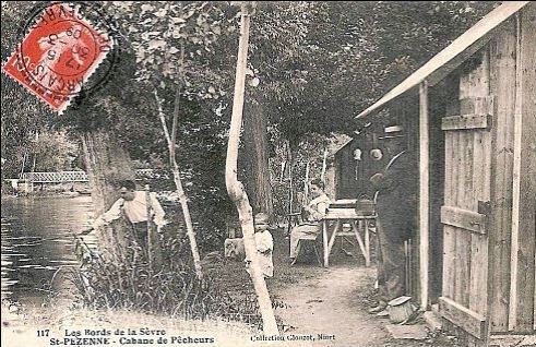 Pêcheurs sur les bords de Sèvre - Sainte Pezenne.JPG