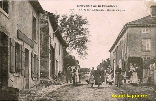 Brin-sur-Seille Rue de l'Eglise avant la guerre