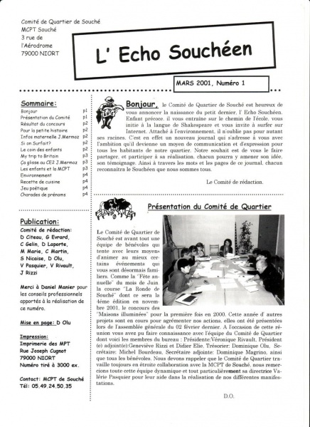 Fichier:Echo souchéen N1 03-2001.jpg